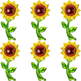 6 Pieces 36 Inch Sunlower Balloons Sunlower Birthday Party Decorations Supplies Yellow Aluminum oil Balloon Garland or Summer lower Theme Party Wedding Baby Shower Decor
