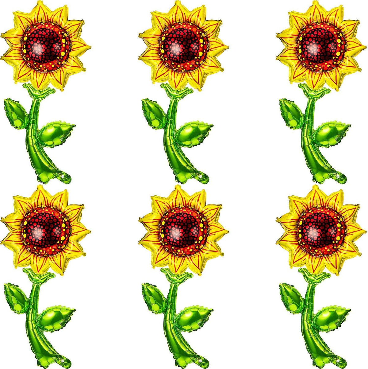 6 Pieces 36 Inch Sunlower Balloons Sunlower Birthday Party Decorations Supplies Yellow Aluminum oil Balloon Garland or Summer lower Theme Party Wedding Baby Shower Decor