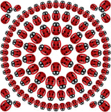 100 Pieces Tiny Resin Ladybugs Decor 0.55''-0.98'' 3 Sizes Mini Ladybugs Ornaments Miniature igurines Crat or DIY airy Garden Dollhouse Micro Landscaping Wreath Cake Home Decoration Party