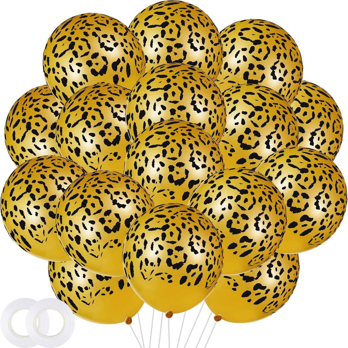 60 Pcs Cheetah Balloons Gold Leopard Print Balloons 12 Inch Spots Latex Leopard Animal Party avors or Saari Jungle Theme Birthday Party Baby Shower Decoration Supplies