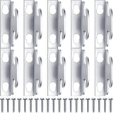 Curtain Rod Brackets & Hooks Accessories - Adjustable Sets with Screws & Support Hangers or Home & Kitchen (10 Sets)