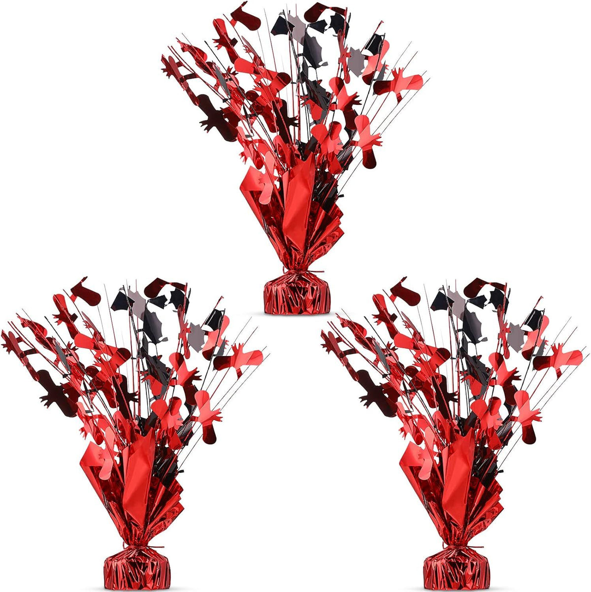 3 Pcs Graduation Table Centerpieces Graduation Table Decoration Glitter oil Graduate Centerpieces or 2026 Grad Party Graduation Certiicates(Red)