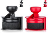 Tire Shine Applicator,Vegan Tire Shine Brush with Stand or Auto Detailing Cleaning Service (Black+Red)