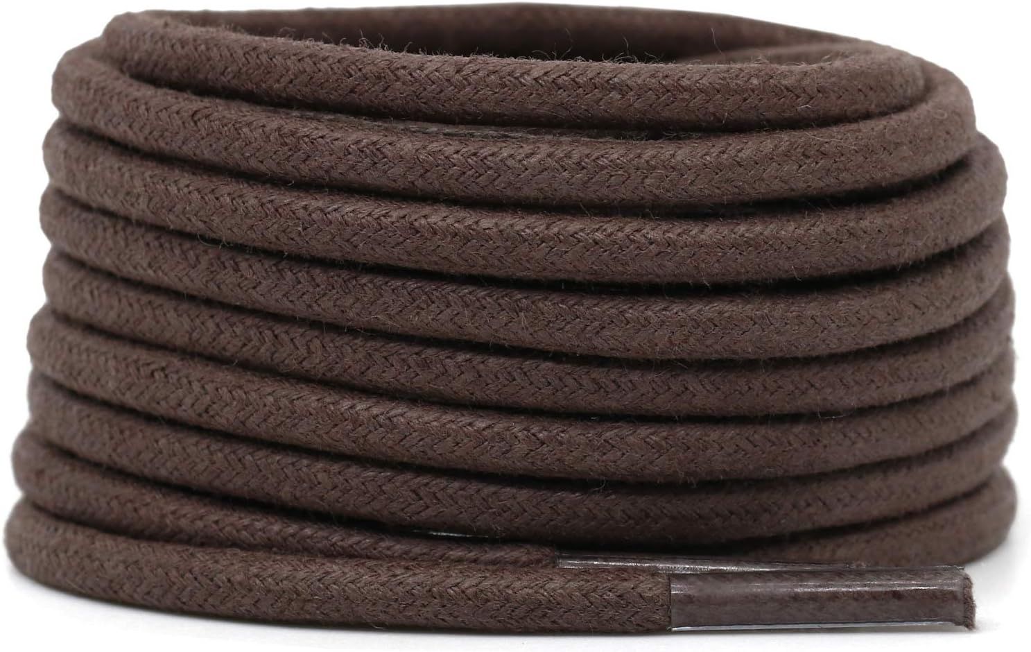 Round Cotton Waxed Shoelaces: 7/50 Inches Dress Shoe Laces or Boot 2 Pair