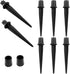 Biaungdo 8 Pack Metal Stakes, 5.3 Inch Solar Light Replacement Stakes, Black Outdoor Ground Stake for Yard Landscape Garden Pathway Patio Lamps Pole