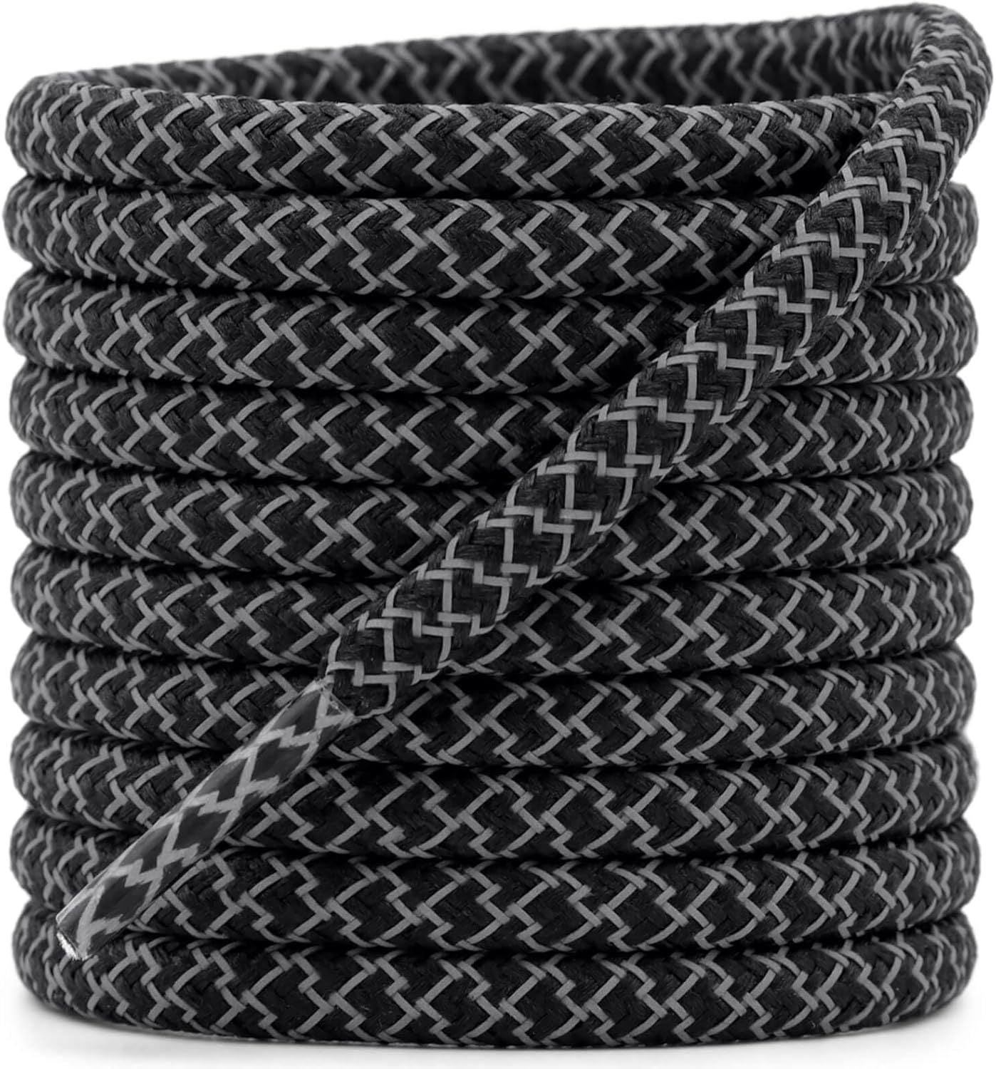 2 Pairs 4/25" Thick Round Relective Shoe Laces Saety Highlight Rope