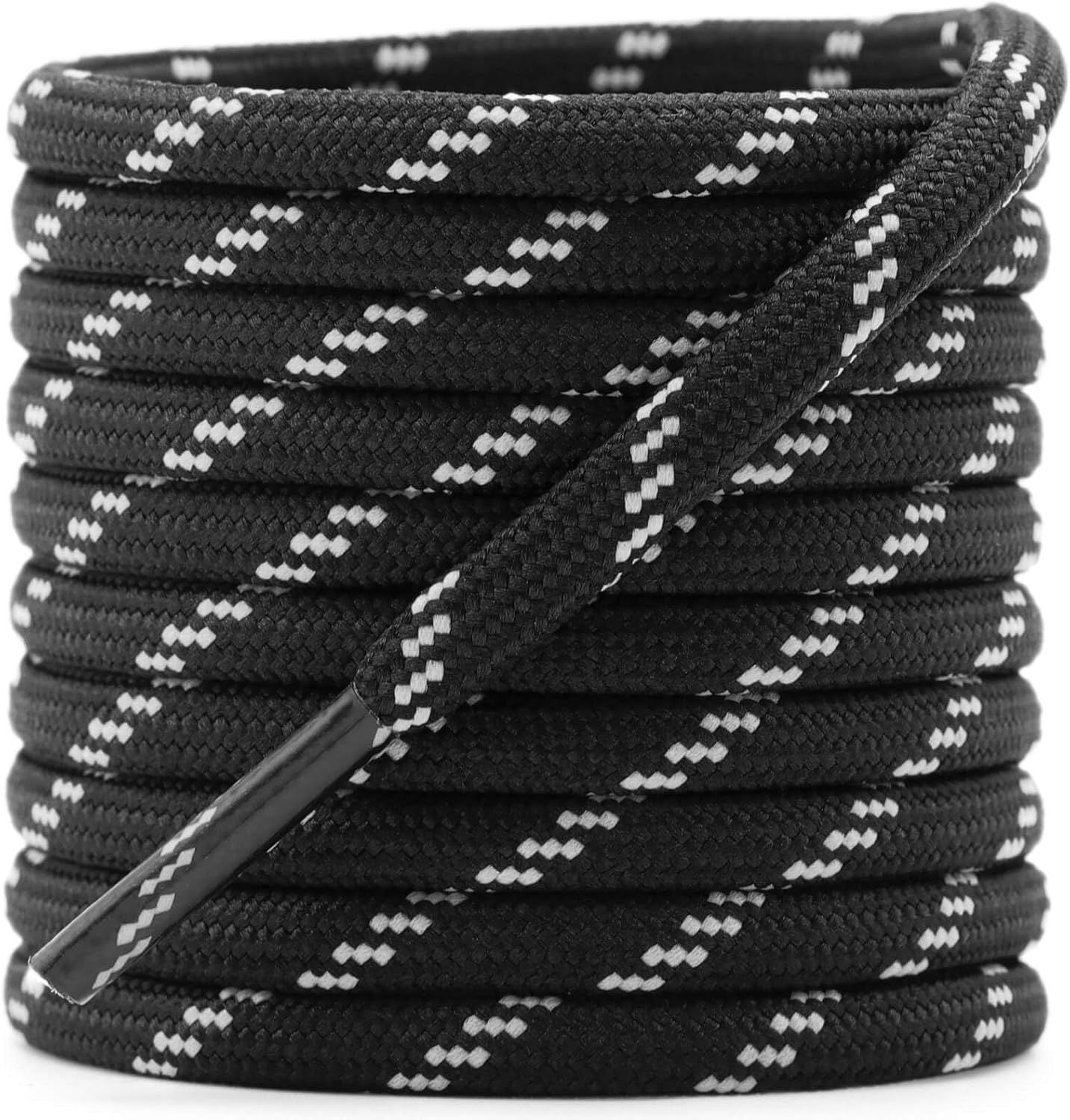 Round Work Boot Laces: Heavy Duty Hiking Shoe Laces or Boots 2 Pair