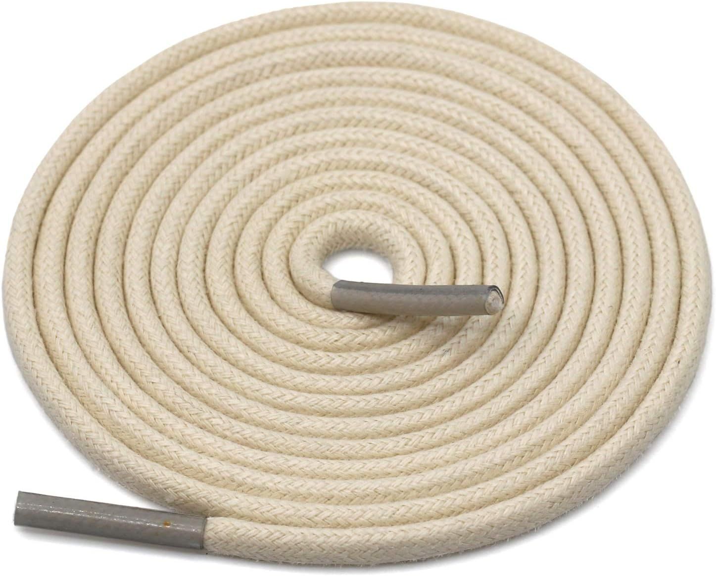 2 Pair Round Waxed Oxord Shoe Laces or Dress Shoes and Boots