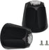 Biaungdo Black Shower Knob Replacement Set of 2, Bathtub Faucet Handles Include Hot and Cold Shower Knob for Remodeling Trim