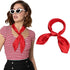 23.6" Satin Neck Scar Small Hair Scar Women Silk Head Scar Costume Bandana Girls Vintage Handkerchie Ribbon Scar