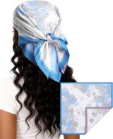 27.5” Head Scar or Women - Reversible Like Silk Scar Satin Hair Bandanas Women Headscar Head Wrap Sleep Scar Neck