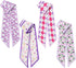 4Pcs Twilly Scar or Handbags 5.9" x 59" Silk-Like Satin Skinny Neck Scar or Purse Lightweight Headband Hair Tie