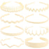 Plastic Matte Zig Zag Headbands or Women, Non Slip with Teeth, 8 Pack (Cream, One size)