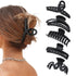 5PCS Large Claw Hair Clips or Thick Hair Big Banana Hair Clips or Women Nonslip Strong Hold Hair Claw Clip (Matte Black)