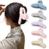5PCS Large Claw Hair Clips or Thick Hair Big uzzy Hair Clips or Women Nonslip Strong Hold Hair Claw Clip (Plush (Blue+Grey+Pink+Purple+Beige))