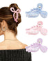 4.3" Acrylic Bow Hair Clips or Women Cute Bow Claw Clip 3PCS Large Hair Claw Clips or Thick or Long Hair Bows (Pink + Blue + Purple)