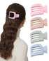 lat Hair Clips or Women Lay lat Claw Clip or Hair 4Pcs Large Square Hair Claw Clips