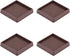 3X3 Rubber Caster Cups, Non Slip urniture Pads, Anti-Slip urniture Gripper, Anti Skid urnitures eet, Anti Slide loor Protector or Bed Couch Stoppers (Brown, 4 Pack)