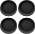 2X2 Round Rubber Caster Cups, Non Slip urniture Pads, Anti-Slip Gripper, Anti Skid urniture eet, Anti Slide loor Protector or Bed Couch Table Chair Stoppers - (Black, 4 Pack)