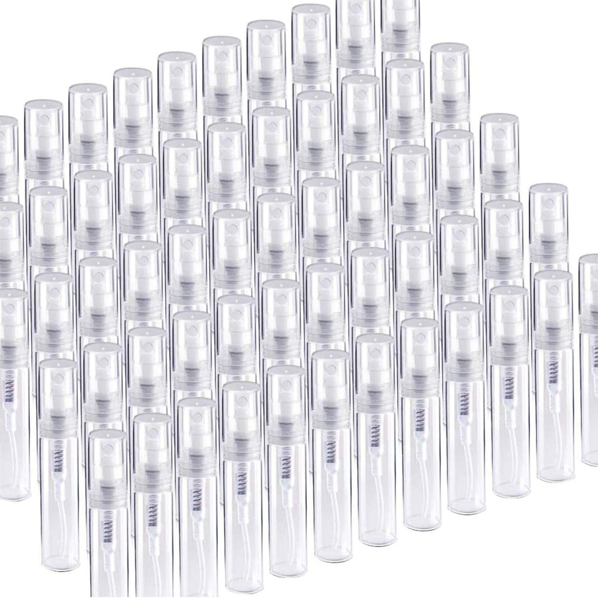 60 Pack 3ml Mini Spray Bottle, Clear Plastic Empty Cute Perume Atomizer Bottle or Cleaning, Travel, Essential Oils, Perume.