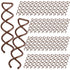 50PC Spiral Hair Pins Set, Spin Pins Spiral Bobby Pins or Girls, Women and Kids, Non-Scratch Round Clip & Bun Twist, Stylish Bun Bobby Pins, Premium Spin Pins or Hair, Brown