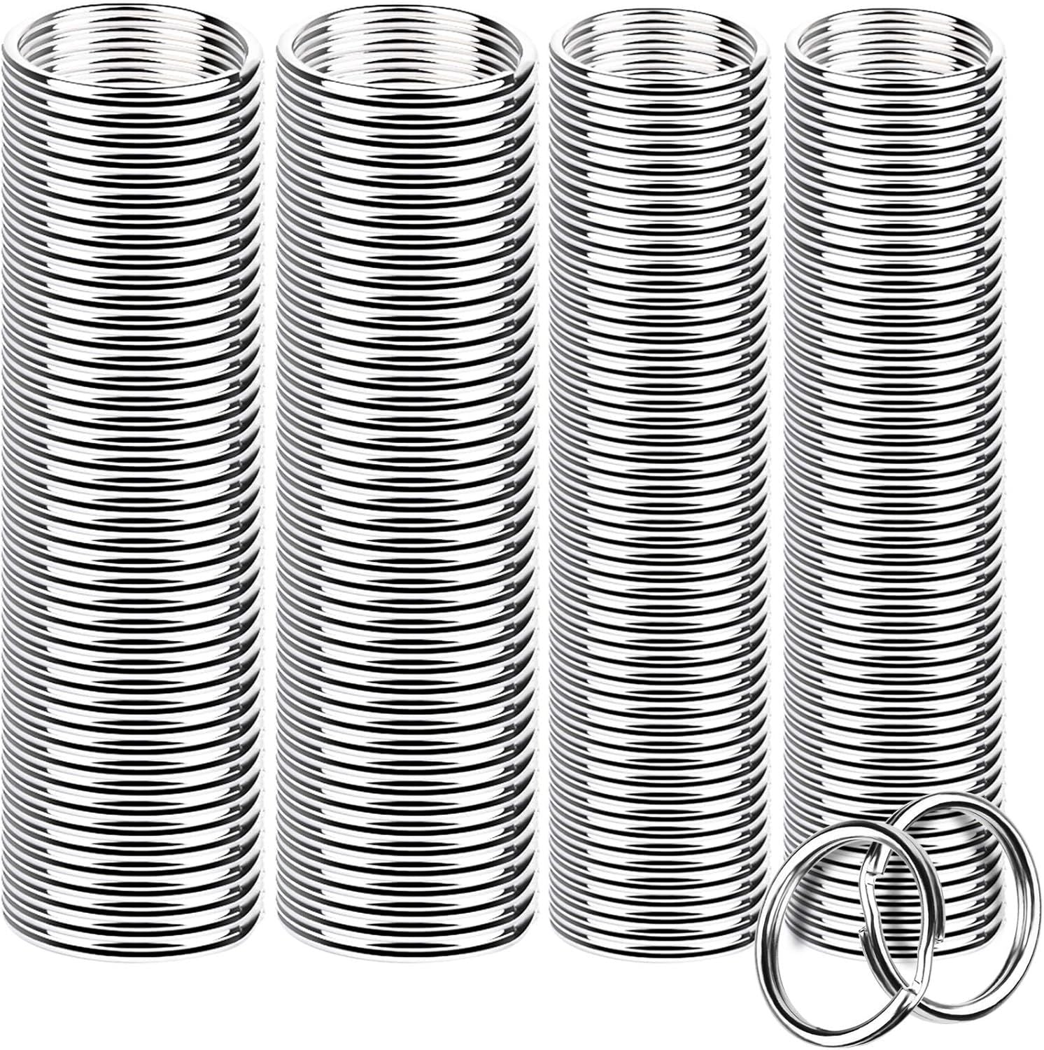 200 Pieces Split Key Rings Bulk or Keychain Key and Art Crats(25 mm /0.98 inch 100pcs ，28 mm /1.1 inch 100pcs)