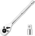 Biaungdo 1/4 Inch Drive Ratchet with 1/4" to 3/8" Adapter, 90-Tooth Reversible Quick-release Ratchet Wrench, Chrome Alloy Socket Wrench Set