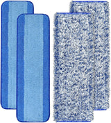 4 Pack Microiber Cleaning Pad or Bona Mop Sae or Hardwood & Hard Surace loors Dry Wet loor Cleaning - Includes 2 Microiber Cleaning Pad and 2 Dusting Pad - Microiber Mop Pads or 18Inch Mop