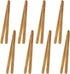 7 Inch Bamboo Kitchen Utensil Tongs, Reusable Bamboo Toast Tongs for Toast, Kimchi, Fruit and Tea, 8 Pcs.