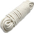 1/4 Inch Natural Cotton Rope, White Craft Clothesline, Used for DIY Rope Baskets, Handicrafts, Candle Wicks, etc, 6MM, 52 Feet.