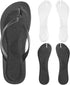 (2 Pairs) Flip Flop Insoles Arch Support, Gel Cushion Insoles for Thong Sandals, Self-Adhesive, Clear+Black, L for Women 8-11