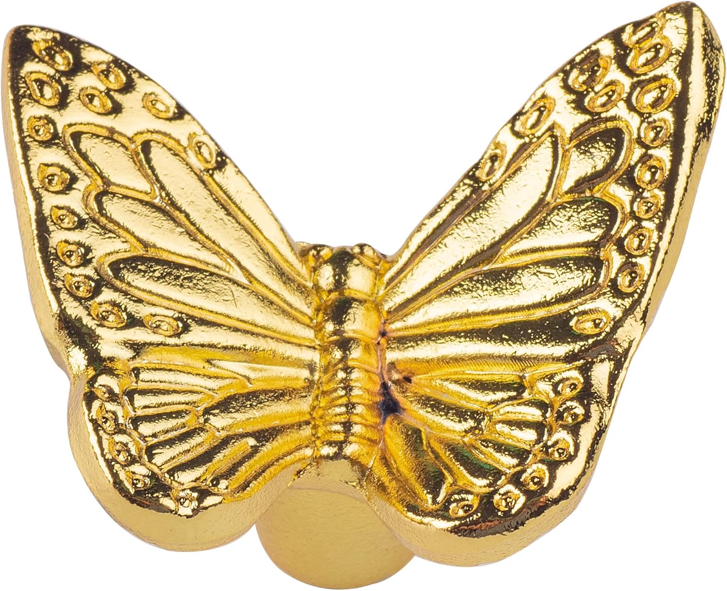 3 Pack Butterfly Shape Drawer Pulls - Stylish Kitchen Cabinet & Kid's Room Dresser Drawer Knobs - Modern Gold Dresser Knobs & Door/Window Pull Handles