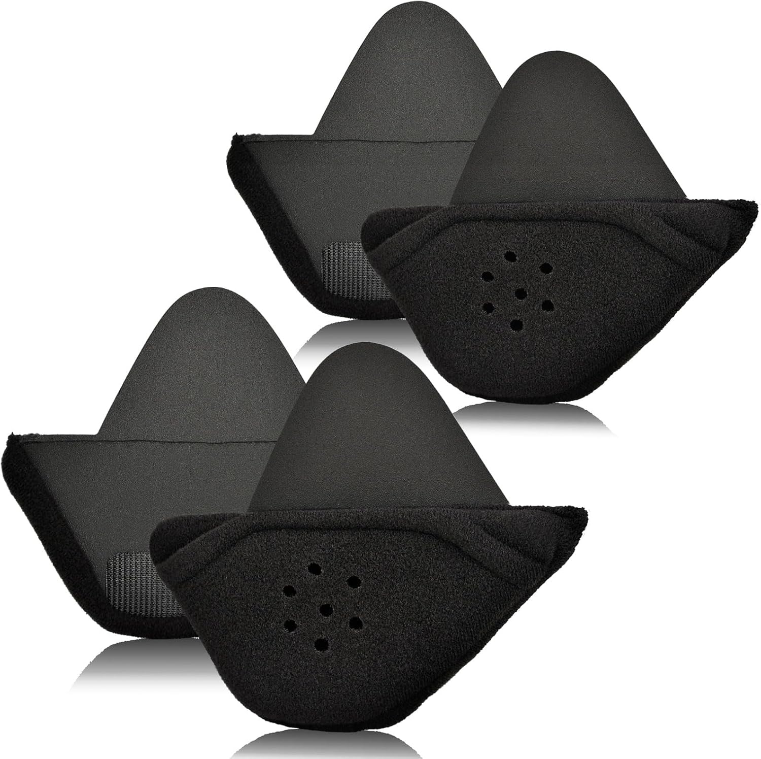 iGuerburn 2 Pair Half Helmet Ear Pads Speaker Pockets, Bluetooth Motorcycle Helmet Speakers Pouches 1/2 Helmet Accessories Ear Protection Reduce Wind Noise