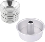 Cake Molds for Baking Bundle, 6 Inch Angel Food Cake Pan with Removable Bottom & 20Pcs Mini Tart Pans