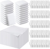 60 Pcs Wood Staining Applicator Kit Include Microfiber Sponge Applicator Pads Cotton Lint Free Cloth Disposable Nitrile Gloves for Wood Stain and Oil Based Finishes