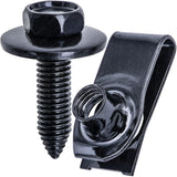 Rexka 15 Sets M8-1.25 Extruded U Nut & Body Bolts Screw Kits for GM Ford Chevy Buick GMC Cadilac Hummer Oldsmobile Pontiac Saturn Cars Trucks