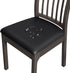 FORCHEER Waterproof PU Leather Chair Seat Covers Set of 4 Black Stretch Dining Room Chair seat Covers Kitchen Chair Seat Slipcovers 18inch Removable Washable