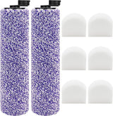 8 Pack Brush Roller and ilter Replacement or Shark WD201 Vacuum - Washable oam ilters or WD100, WD101, WD101C, WD200, WD200C, WD201, WD201C - HydroVac Pro XL 3-in-1 Vacuum