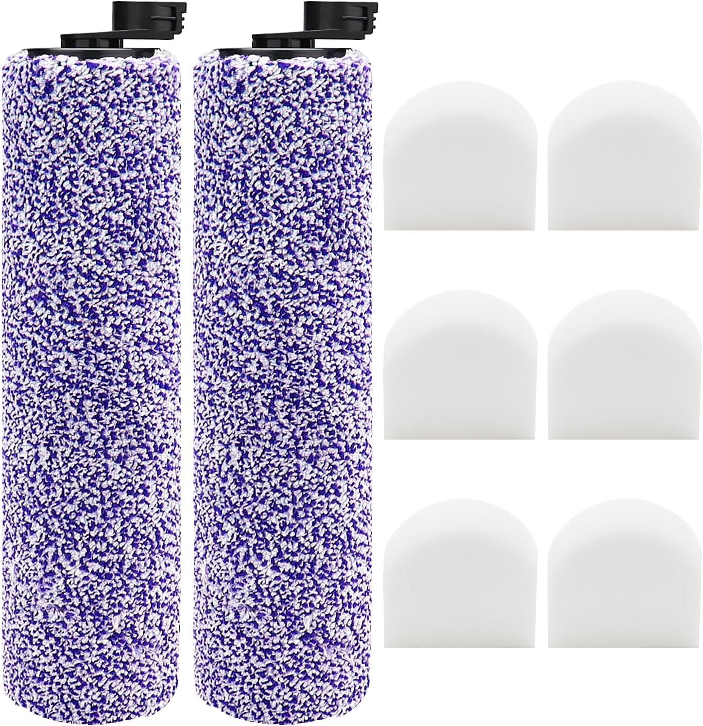 8 Pack Brush Roller and ilter Replacement or Shark WD201 Vacuum - Washable oam ilters or WD100, WD101, WD101C, WD200, WD200C, WD201, WD201C - HydroVac Pro XL 3-in-1 Vacuum