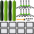 18 Pack Replacement Parts Accessories Compatible or iRobot Roomba i3 i3+ i7 i7+ i4 i6 i6+i8 i8+/Plus E5 E6 E7 J7 i5+j5+ I,E &J Series Vacuum Cleaner 2 Set o Roller Brush & 8 ilters & 8 Side Brushes