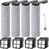 Brush and ilters Replacement Parts Accessories Compatible or Tineco loor ONE S5/loor One S5 Pro Cordless Vacuum Cleaner, 4 Roller Brushes, 4 ilters