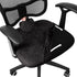 Leather Look Office Chair Seat Covers Set of 2 Black 20inch Square Stretch Seat Slipcovers for Dining Chair Cushions Removable Washable