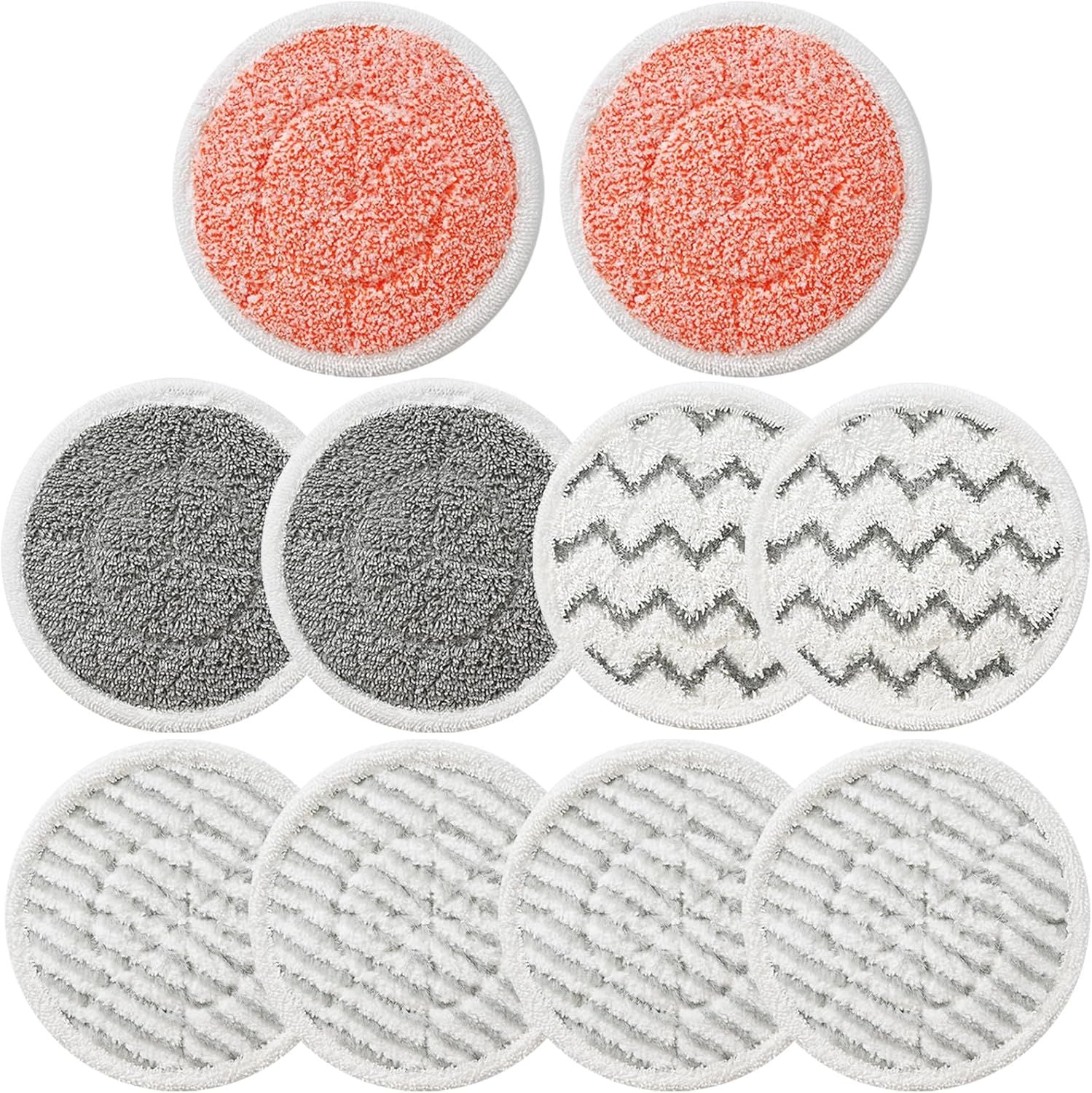 10 Pack Upgraded Replacement Steam Mop Pads or Shark S8201 S7001 S8001 S7201 S7000AMZ S7000 S7005 S7020 S7001C Steam Mop,Steam & Scrub All-in-One Scrubbing and Sanitizing,Dirt Grip Scrub Washable Pad