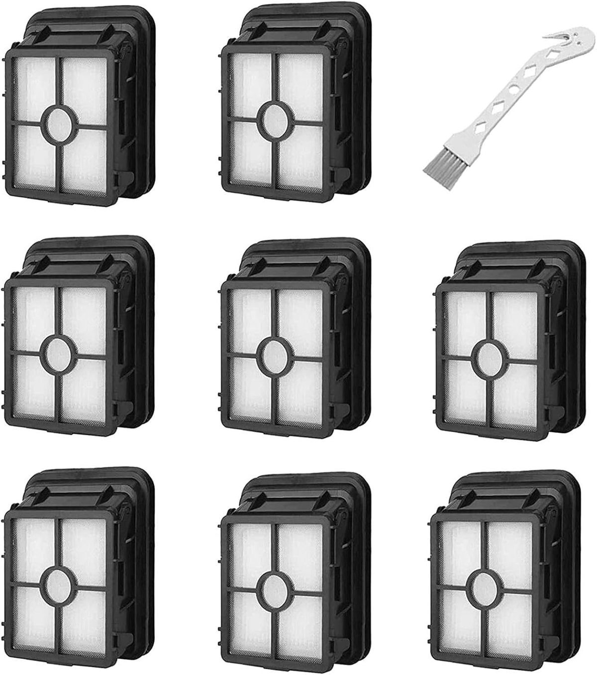 8 Pack 1866 Replacement ilters Compatible with Bissell Crosswave 1785 2306 2551 & 2554 CrossWave Cordless Max All in One Wet-Dry Vacuum Cleaner, Compare to Part # 1608684
