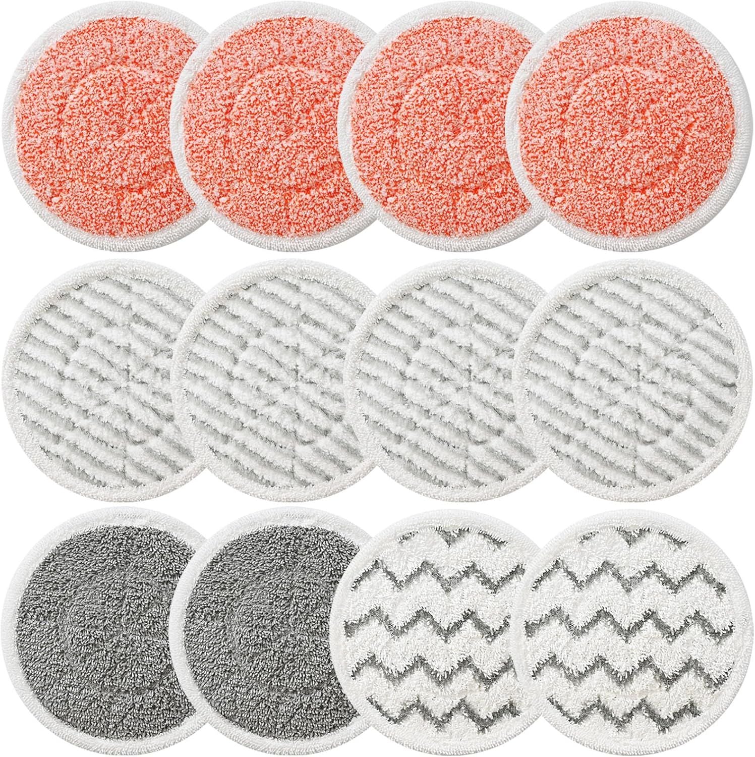 12 Pack Upgraded Replacement Steam Mop Pads or Shark S8201 S7001 S8001 S7201 S7000AMZ S7000 S7005 S7020 S7001C Steam Mop,Steam & Scrub All-in-One Scrubbing and Sanitizing,Dirt Grip Scrub Washable Pad