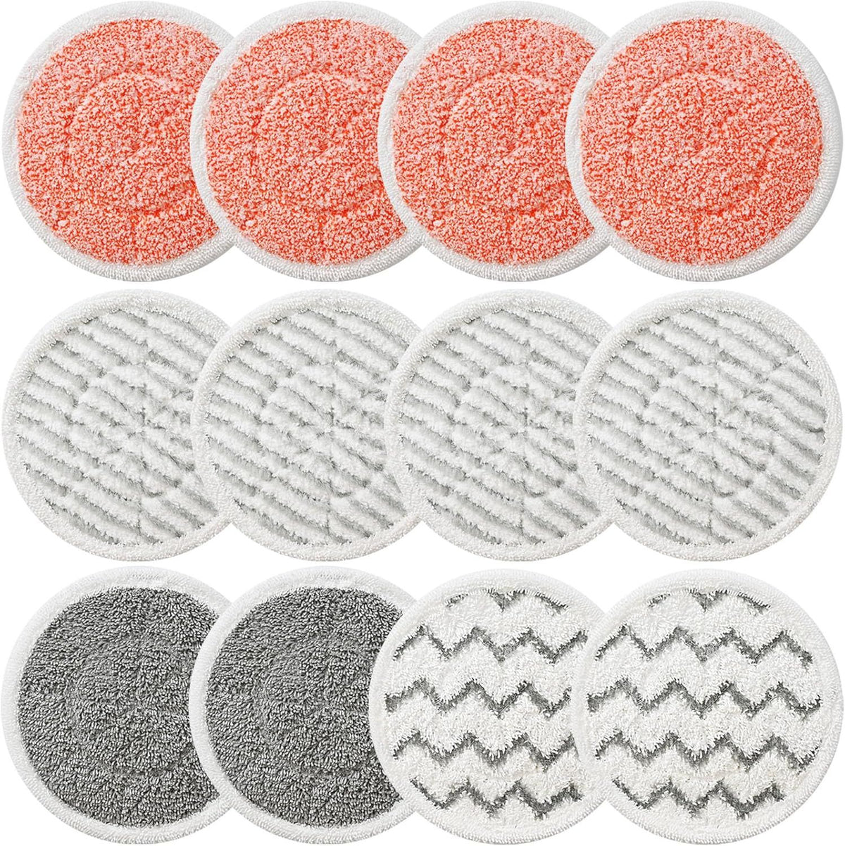 12 Pack Upgraded Replacement Steam Mop Pads or Shark S8201 S7001 S8001 S7201 S7000AMZ S7000 S7005 S7020 S7001C Steam Mop,Steam & Scrub All-in-One Scrubbing and Sanitizing,Dirt Grip Scrub Washable Pad