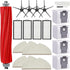17 Pack  Q7 Replacement Parts Compatible or  Q7 Q7+ Q7 Max Q7 Max+ Vacuum Cleaner,1 Main Brush, 4 ilter, 4 Side Brush, 4 Mop Cloth, 4 Dust Bag