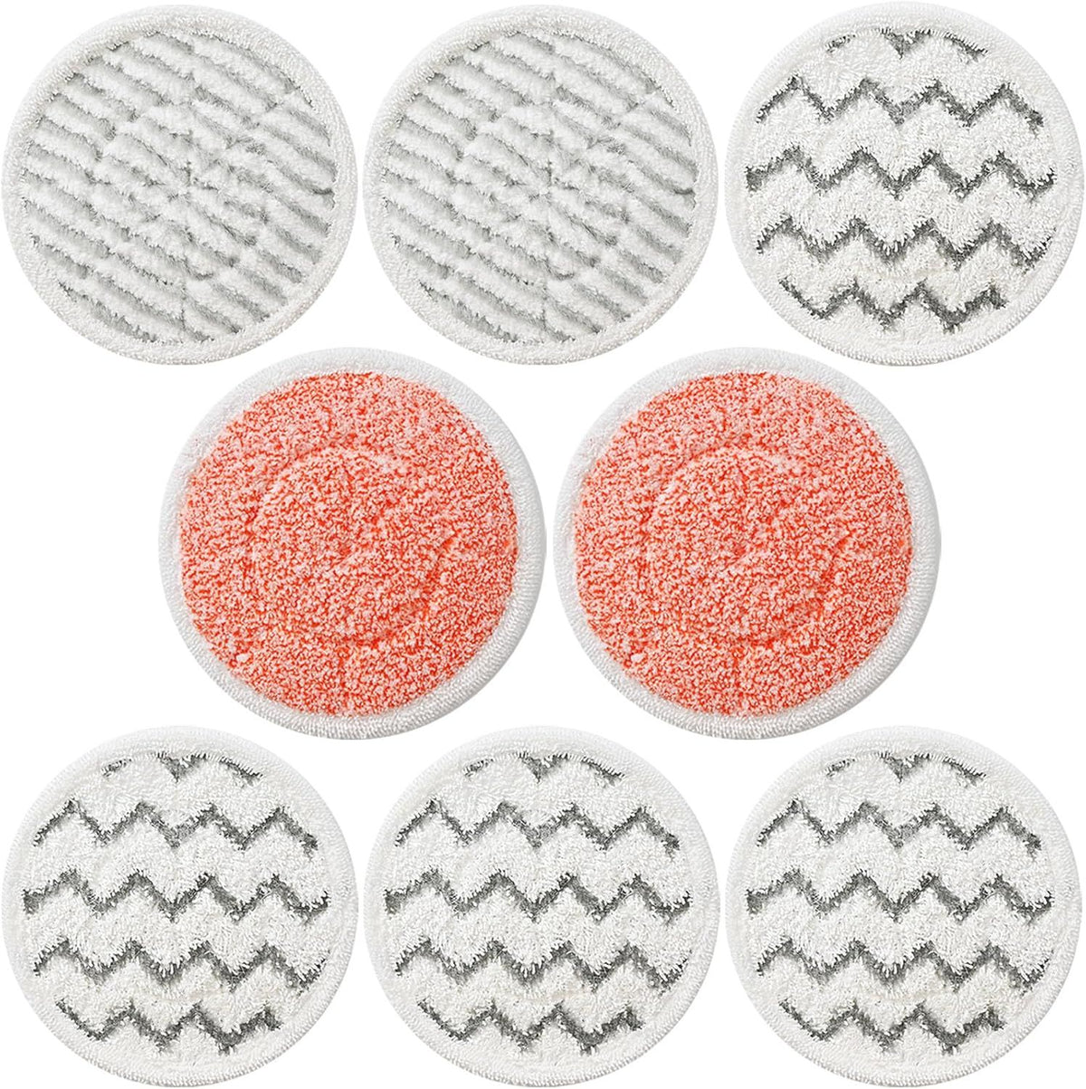 8 Pack Upgraded 3897A Rotating Mop Pads Replacement Steam Mop Pads or Bissell SpinWave SmartSteam Scrubbing Steam Mop 3897A,3712,3712W Steam Rotating Mop Pads,Part No 1641112