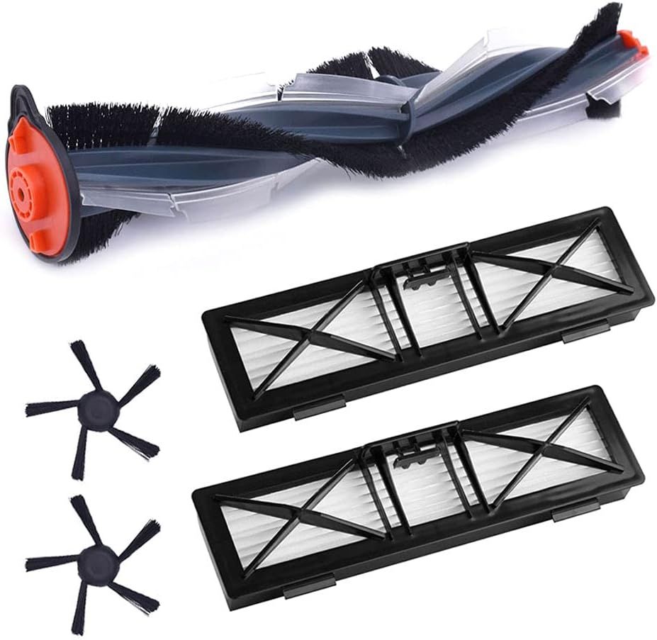 Replacement Parts Compatible with Neato Botvac Connected Series D10 D9 D8 D3 D4 D5 D6 D7 and D Series D75 D80 D85 Accessories with 1 Combo Brush 2 Ultra ilter 2 Upgraded 5-arms Side Brush.