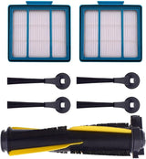 Replacement Compatible with Shark IQ Series R101AE RV1001AE RV101 RV1001 RV912S, Robot Vacuum with 1 Main Brush 2 HEPA ilter 4 Side Brush